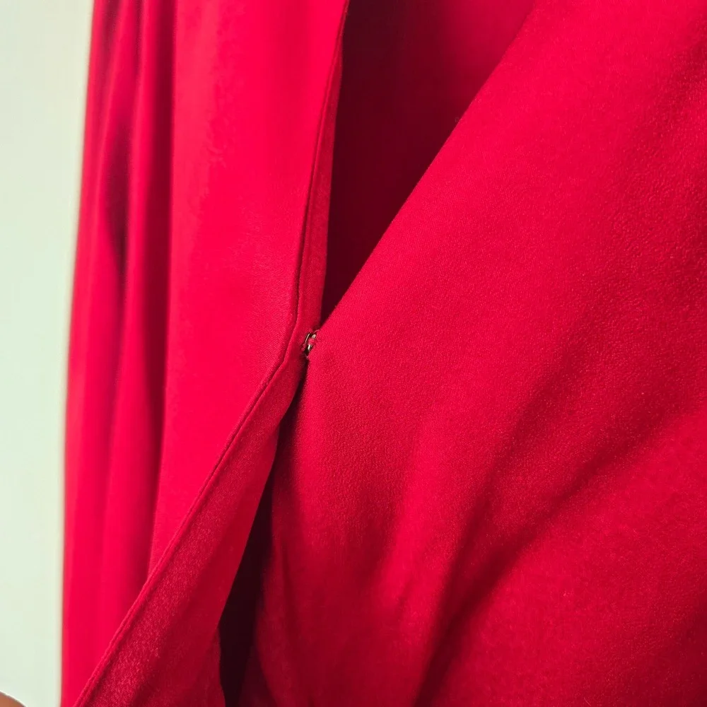 Old Navy Wrap Blouse‎ Women Large Red NWT Surplice Long Sleeve V-Neck Top